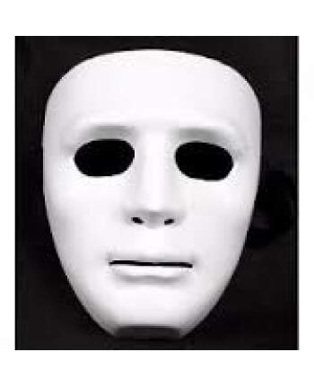 Máscara branca/ preta